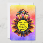 Friendsgiving Funky Thanksgiving Kaart (Achterkant)