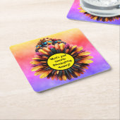 Friendsgiving Funky Thanksgiving Kartonnen Onderzetters (Schuin)