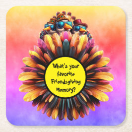 Friendsgiving Funky Thanksgiving Kartonnen Onderzetters