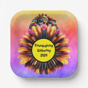 Friendsgiving Funky Thanksgiving Papieren Bordje