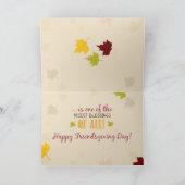 Friendsgiving Gift of Friends Leaves Kaart (Binnen)