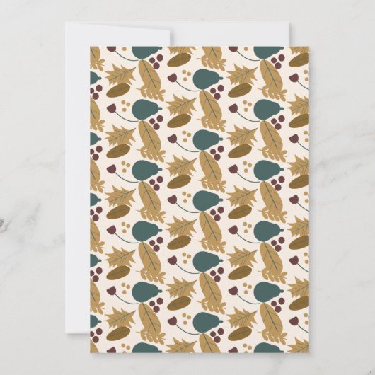 Friendsgiving Greenery Leaf Thanksgiving Kaart (Achterkant)