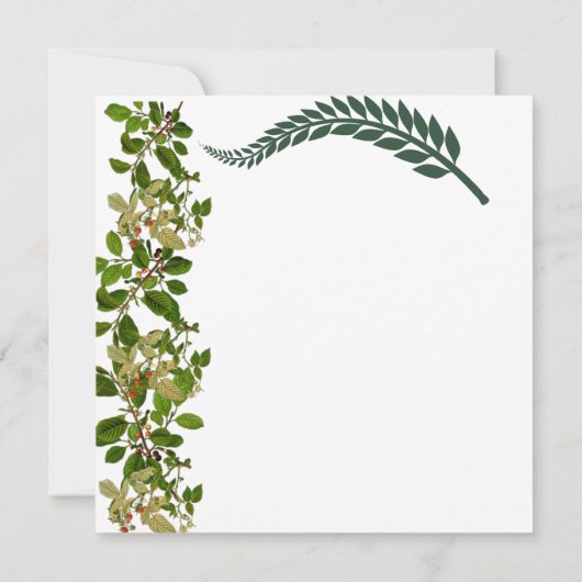 Friendsgiving Herfst Autumn Green Foliage Waterver Kaart (Achterkant)