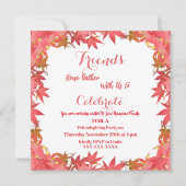 Friendsgiving Herfst Autumn Maple Leaves Kaart (Voorkant)