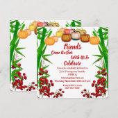 Friendsgiving Herfst Autumn Pumpkin Berry Green St Kaart (Voorkant / Achterkant)