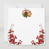 Friendsgiving Herfst Autumn Pumpkin Rozen Red Berr Kaart (Achterkant)