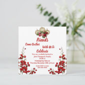 Friendsgiving Herfst Autumn Pumpkins Rozen Berries Kaart (Staand voorkant)