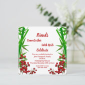 Friendsgiving Herfst Autumn Red Berry Green Struik Kaart (Staand voorkant)