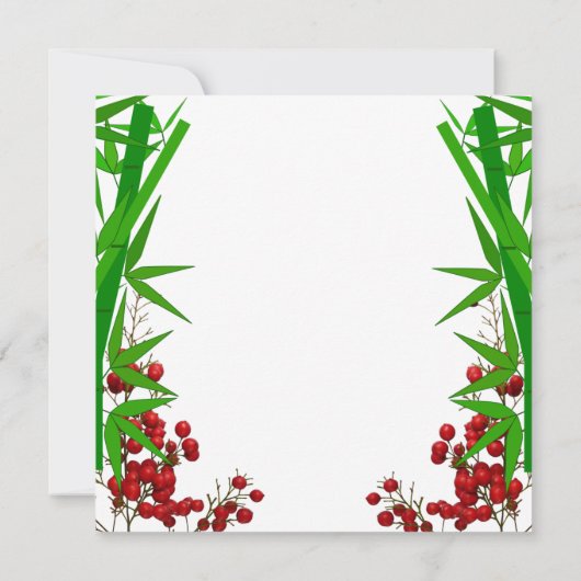 Friendsgiving Herfst Autumn Red Berry Green Struik Kaart (Achterkant)