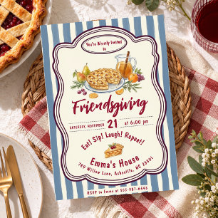 Friendsgiving-herfst-dinerfeest Thanksgiving-herfs Kaart