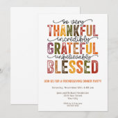 Friendsgiving Herfst Dinner Party Kaart (Voorkant / Achterkant)