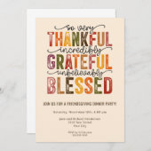 Friendsgiving Herfst Harvest Dinner Party Kaart (Voorkant / Achterkant)