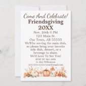 Friendsgiving Herfst Herfst Thanksgiving Uitnodigi Feestdagenkaart (Voorkant)