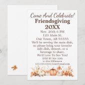 Friendsgiving Herfst Herfst Thanksgiving Uitnodigi Feestdagenkaart (Voorkant / Achterkant)