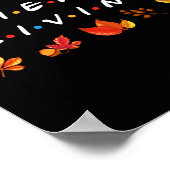 Friendsgiving Herfst Herfst Vrienden en familie Da Poster (Hoek)
