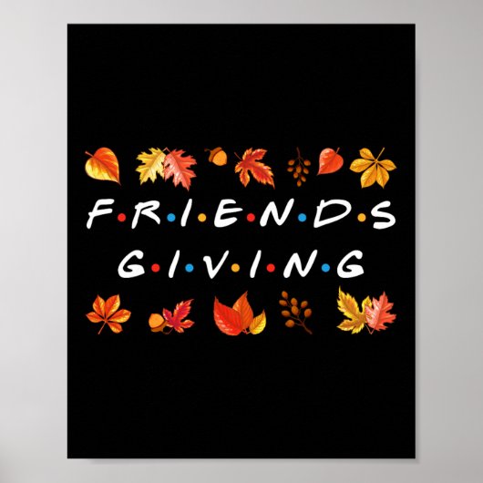 Friendsgiving Herfst Herfst Vrienden en familie Da Poster (Voorkant)