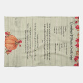 Friendsgiving herfst Oranje pompoenen herfstblader Theedoek (Horizontaal)