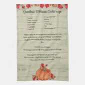 Friendsgiving herfst Oranje pompoenen herfstblader Theedoek (Verticaal)