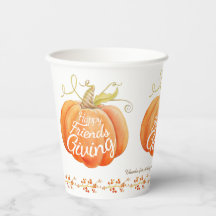 Friendsgiving herfst pompoen bessen waterverf