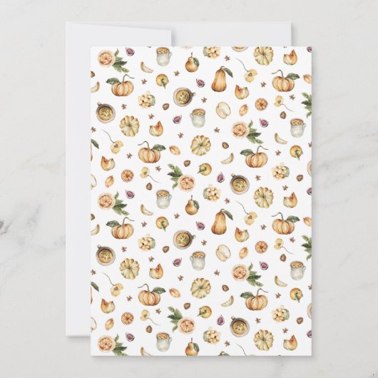 Friendsgiving Herfst Pumpkin Thanksgiving Kaart (Achterkant)