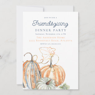 Friendsgiving herfst thanksgiving dinerfeest kaart
