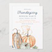 Friendsgiving Herfst Thanksgiving Dinner Party Kaart (Voorkant / Achterkant)