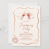 Friendsgiving Herfst Thanksgiving Party Kaart (Voorkant)