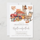 Friendsgiving herfst Waterverf Truck Kaart (Voorkant)