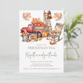 Friendsgiving herfst Waterverf Truck Kaart (Staand voorkant)