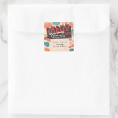 Friendsgiving Housewarming BBQ Thanksgiving Vierkante Sticker (Tas)