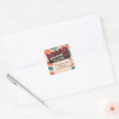 Friendsgiving Housewarming BBQ Thanksgiving Vierkante Sticker (Envelop)