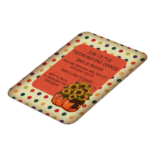 FRIENDSGIVING INVITATIE MAGNEET (Linkerzijde)