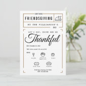 Friendsgiving Invitation - editable Kaart (Staand voorkant)