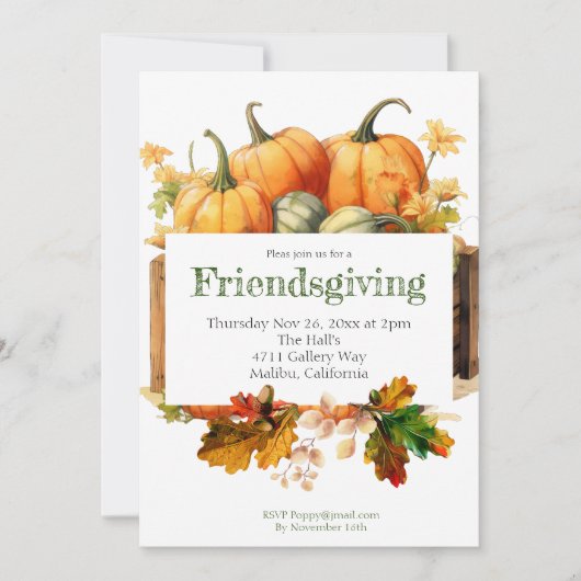Friendsgiving Invitation Kaart (Voorkant)