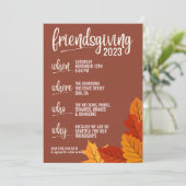 Friendsgiving Invitation Kaart (Staand voorkant)
