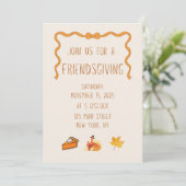 Friendsgiving Invitation Kaart (Staand voorkant)