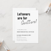 Friendsgiving Invitation • Leftovers Are for Quitt Kaart (Voorkant / Achterkant in situ)