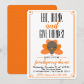 Friendsgiving Invitation - Thanksgiving Dinner Kaart (Voorkant / Achterkant)