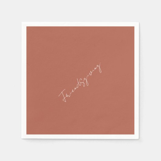 Friendsgiving Kaneel Cocktail Servet (Voorkant)