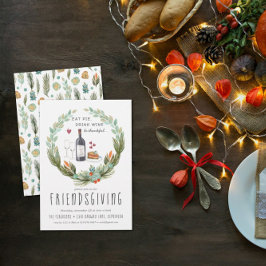 Friendsgiving Kerstborrel Uitnodiging