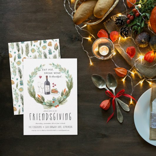Friendsgiving Kerstborrel Uitnodiging