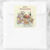Friendsgiving Kerstmaal Sticker (Tas)