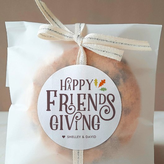Friendsgiving | Kleur van de herfst Ronde Sticker