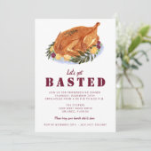 Friendsgiving Laten we het gebastde Thanksgiving e Kaart (Staand voorkant)