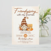 Friendsgiving Met Mijn Gnomen Pompoen Thanksgiving Kaart (Staand voorkant)