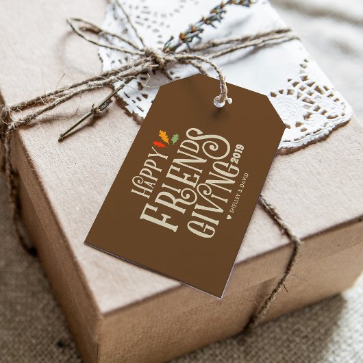 Friendsgiving | Najaarskleur Cadeaulabel
