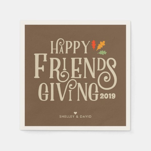 Friendsgiving | Najaarskleur Servet (Voorkant)