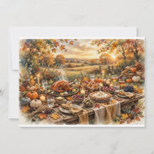 Friendsgiving Oogst Diner Uitnodiging