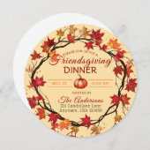 Friendsgiving Papier Kaart (Voorkant / Achterkant)