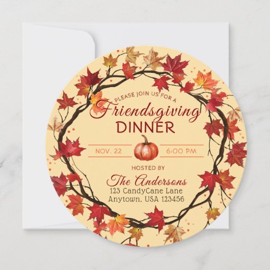 Friendsgiving Papier Kaart (Voorkant)